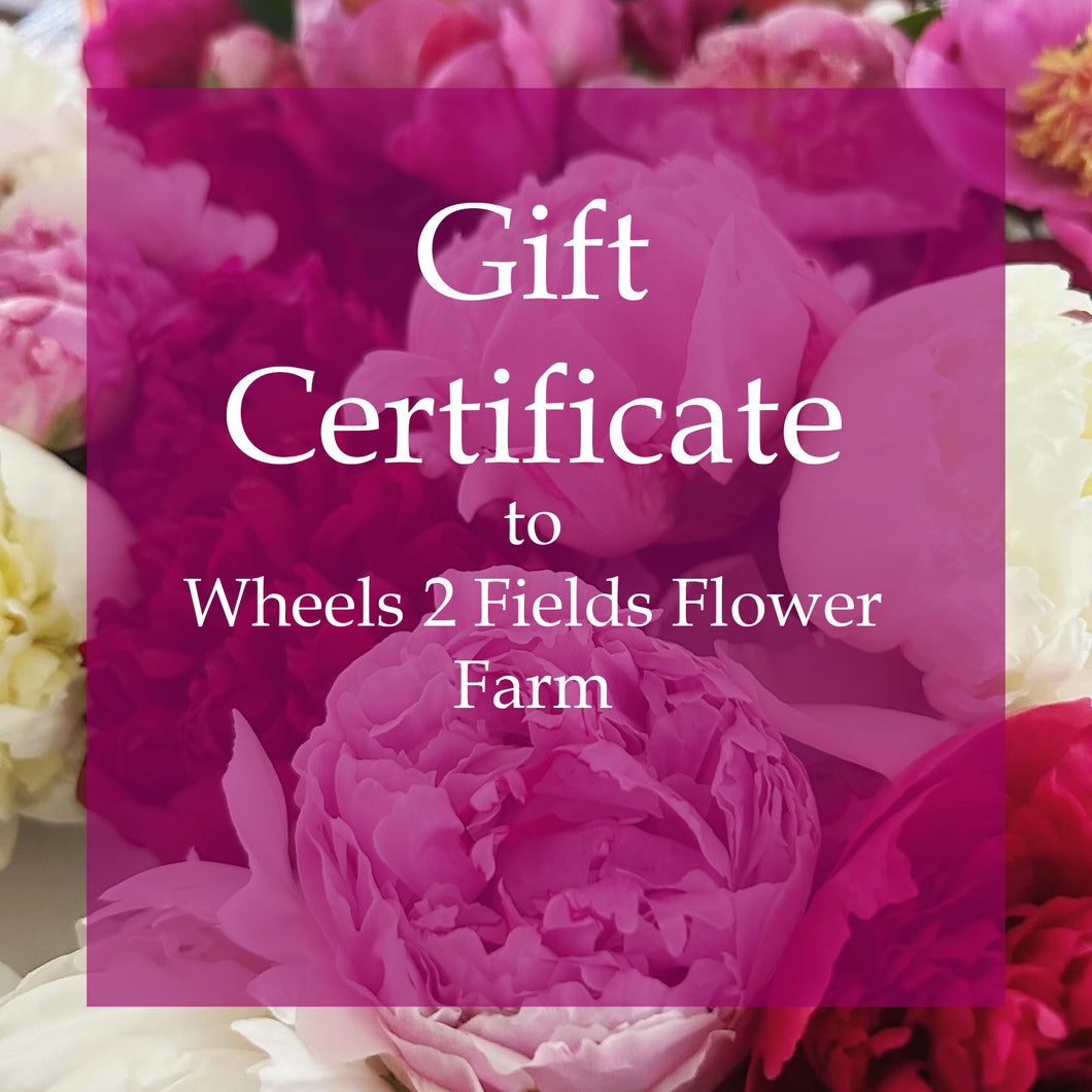 Wheels 2 Field Flower Farm Gift Card